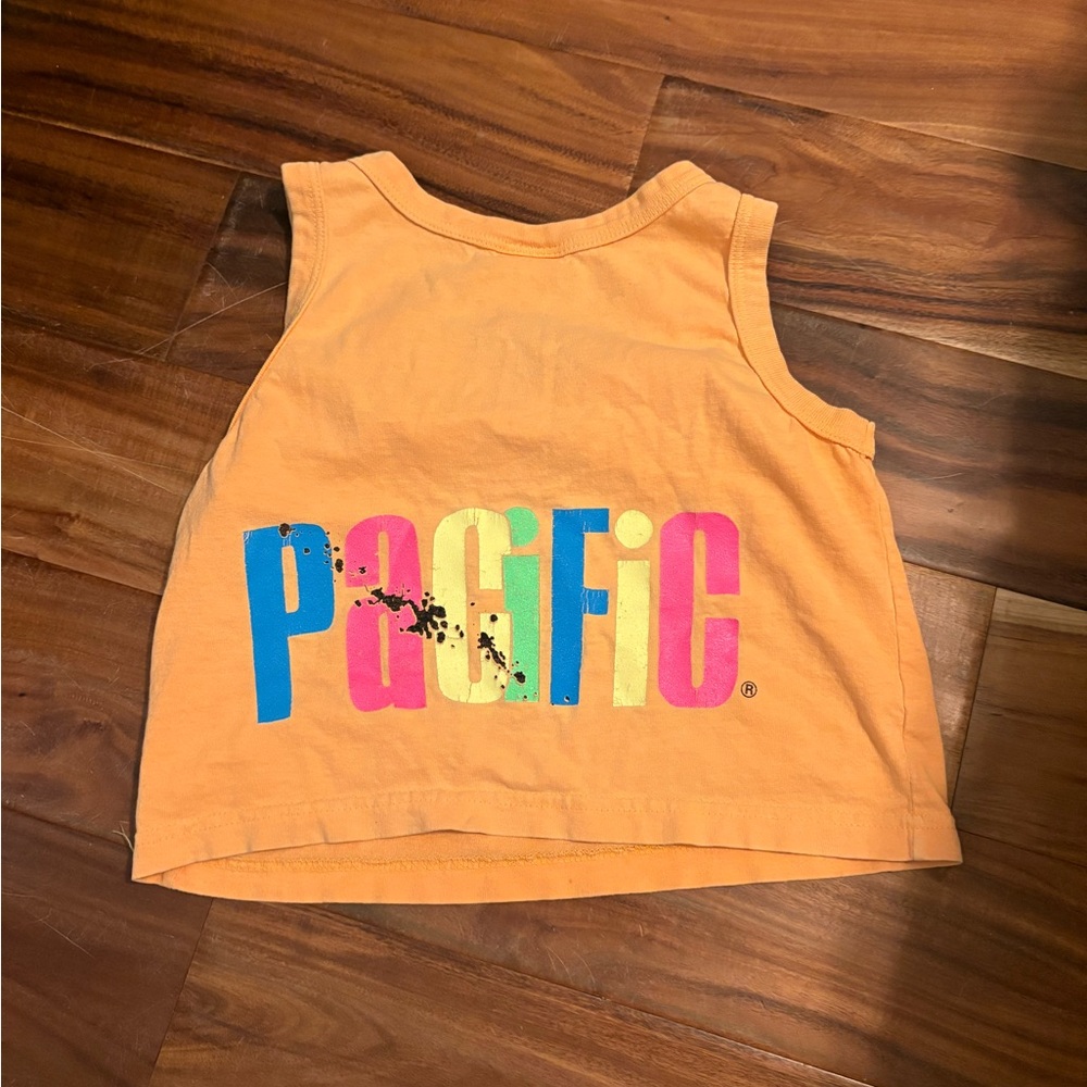 Vintage 80’s ocean pacific Orange‎ Graphic Tank Top Vibrant Casual Wear 0174 - Picture 5 of 7